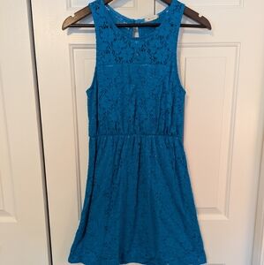 Blue lace dress